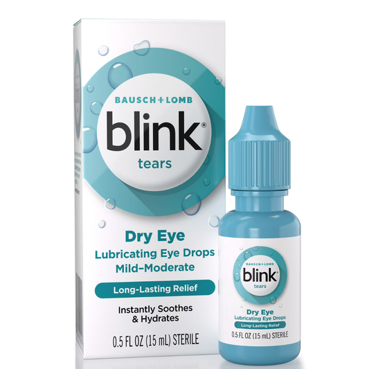 Blink Tears Gotas Lubricantes para los Ojos para Alivio y Síntomas de Ojo Seco de Leve a Moderado, 15ml