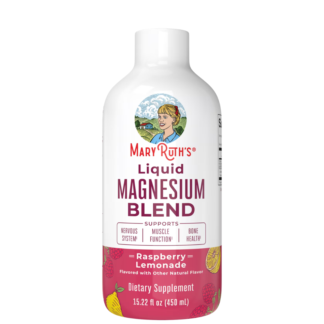 MaryRuth's Mezcla Líquida de Magnesio, Limonada de Frambuesa, Apoyo para el Sueño, 450ml