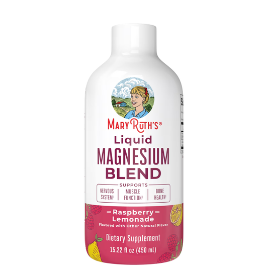 MaryRuth's Mezcla Líquida de Magnesio, Limonada de Frambuesa, Apoyo para el Sueño, 450ml