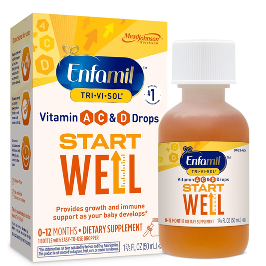 Enfamil Tri-Vi-Sol gotas multivitamínicas para bebés, apoya el crecimiento y la salud inmune de los bebés, botella de 50ml
