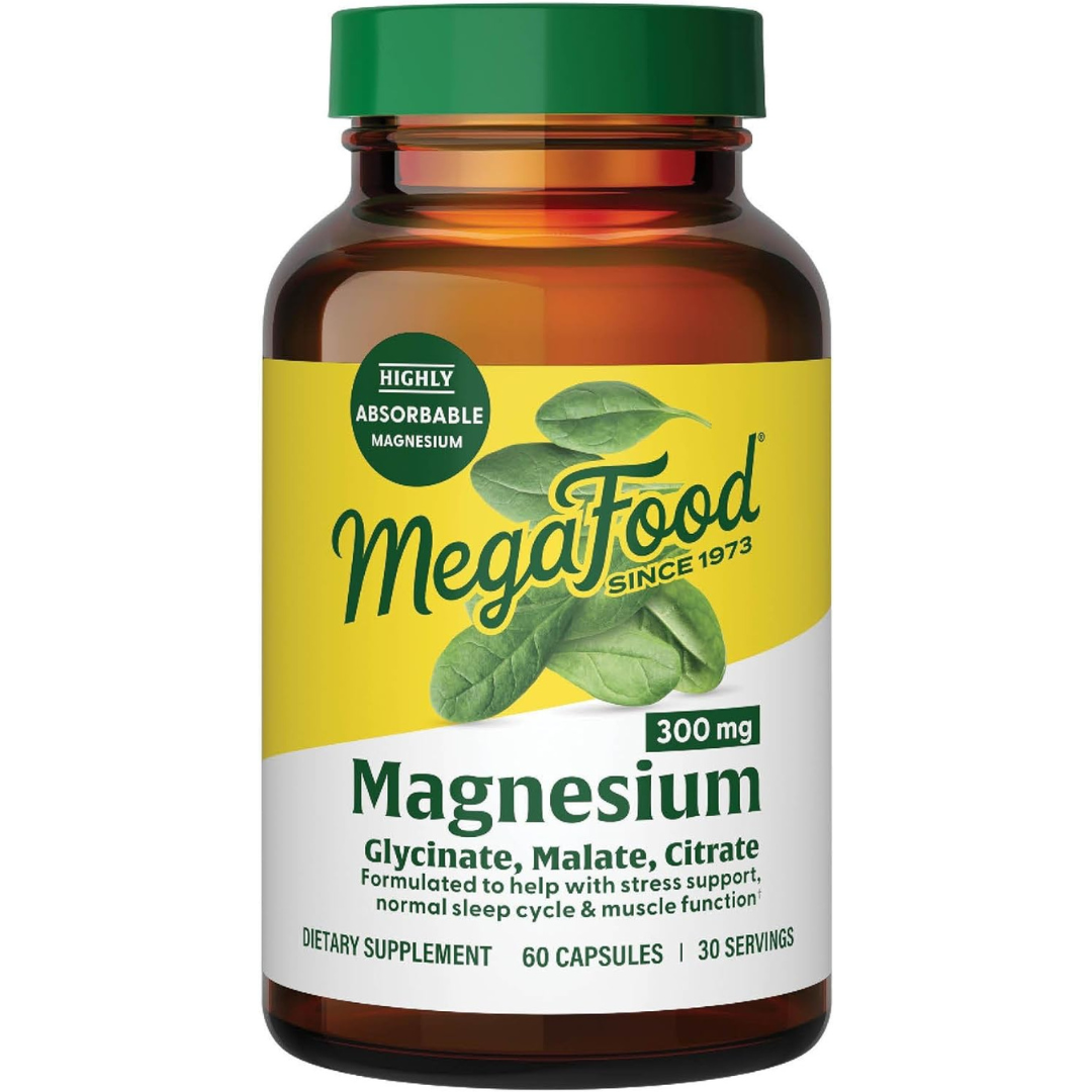 MegaFood - Magnesio 300mg (glycinate- malate - citrate), 60 capsulas