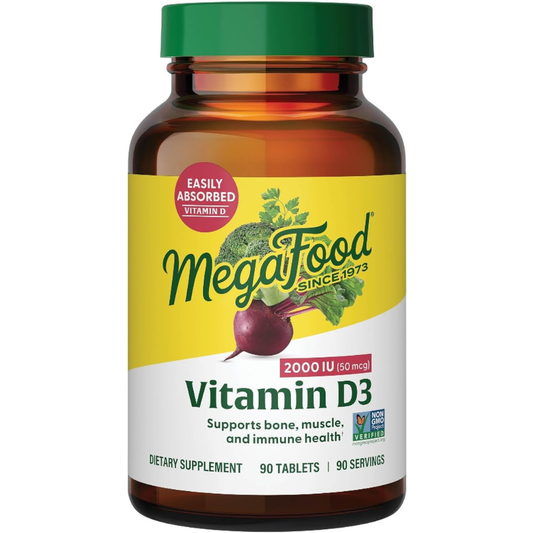 MegaFood - Vitamina D3  2000IU (50MCG), 90 tabletas