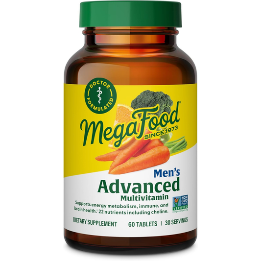 MegaFood - Multivitaminico para hombre Advanced, 60 tabletas