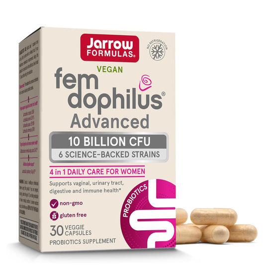 Jarrow Formulas - Vegan Fem-dophilus advanced 10 billion CFU, 30 capsulas