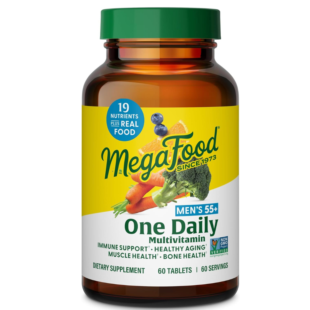 MegaFood - Multivitaminico One daily para hombres 55+, 60 tabletas