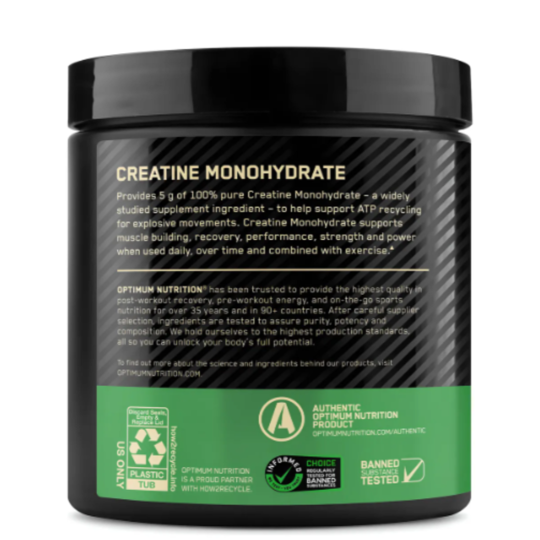 Optimum Nutrition - Micronized Creatine 5g, sabor limonada de arandanos - 360g