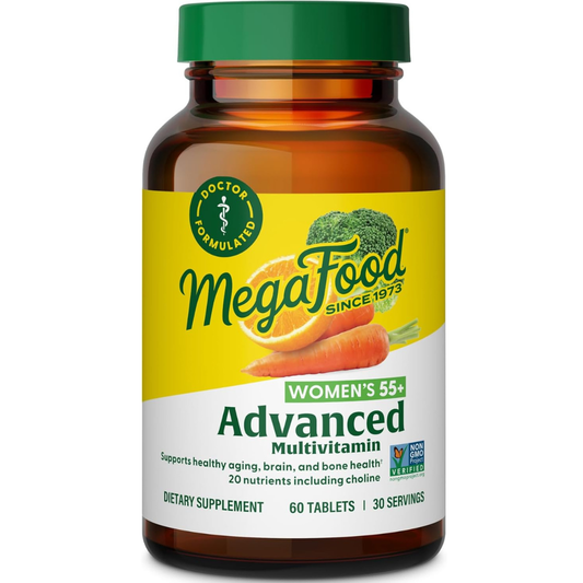 MegaFood - Multivitaminico para mujeres 55+ (Advanced), 60 tabletas