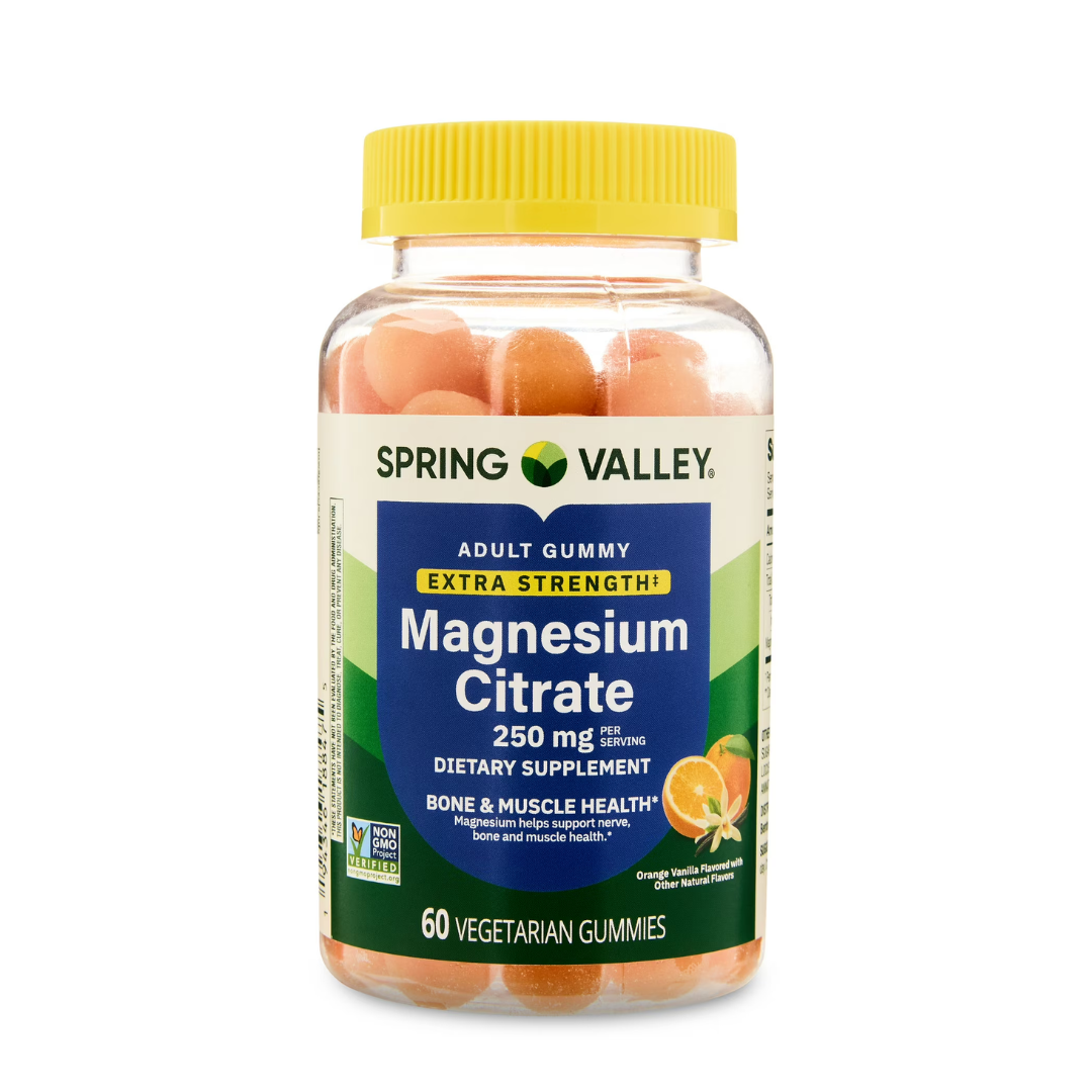 Spring Valley - Magnesio Citrate extra fuerte 250mg, 60 gummies