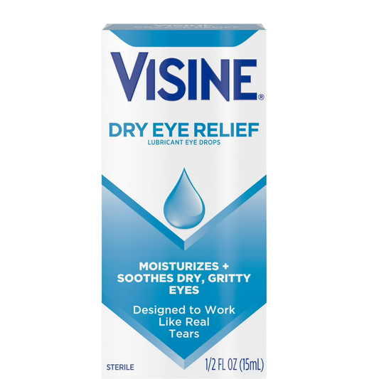 Visine - Gotas Lubricantes para los Ojos Calmantes para Alivio de Ojos Secos, 15ml