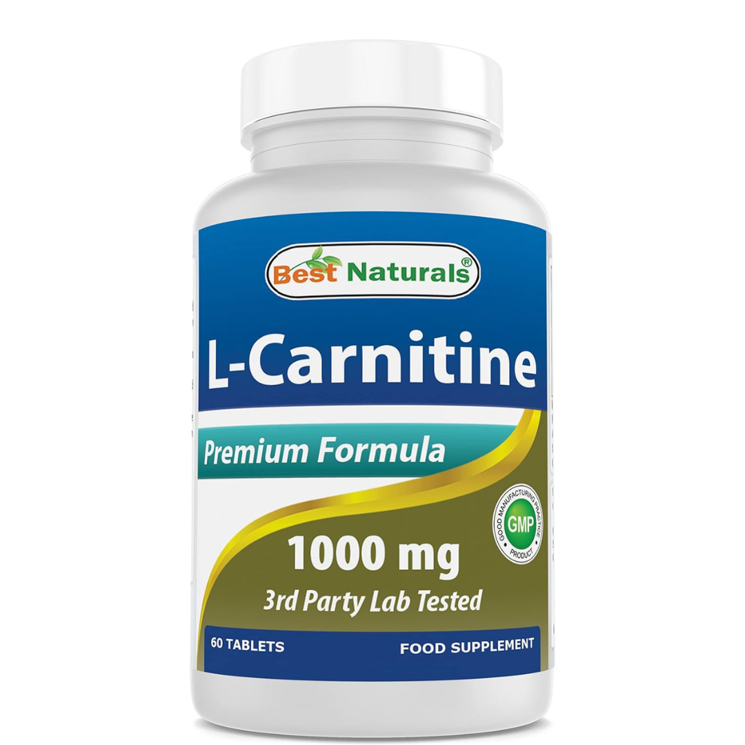 Best Naturals - L-Carnitine 1000mg, 60 tabletas