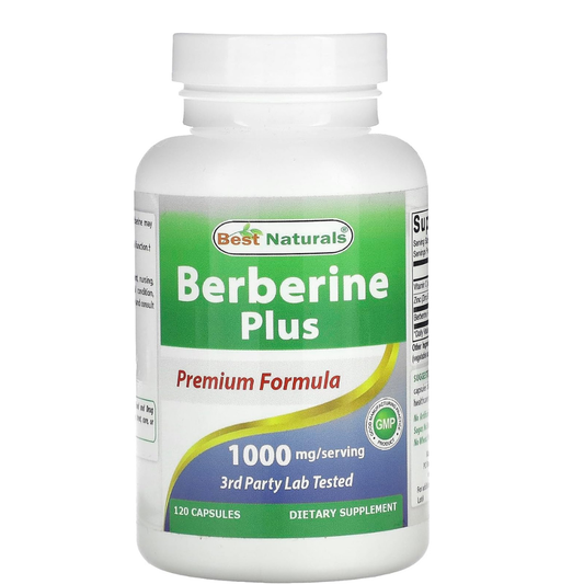 Best Naturals - Berberine plus 1000mg, 120 capsulas
