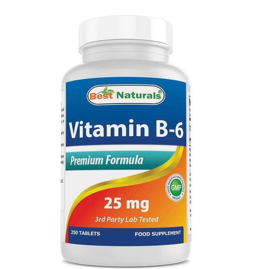 Best Naturals - Vitaminas B-6 25mg, 250 tabletas