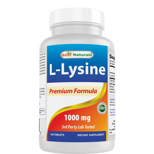 Best Naturals- L-lysine 1000mg, 180 tabletas