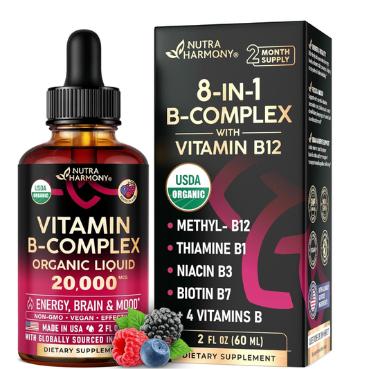 Nutra Harmony - 8 in 1 B- complex con vitamina B12, 60ml