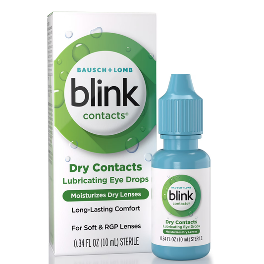 Blink Contacts Gotas Oftálmicas Humectantes y Lubricantes para Lentes Blandos y RGP, 10ml