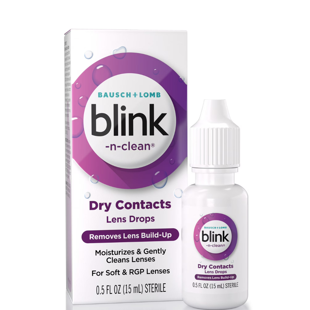 Blink-N-Clean Gotas Humectantes para Ojos para Lentes de Contacto, Lubricante para Lentes Secos E Hidratante, 15ML