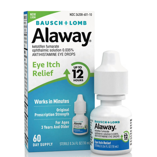 Alaway Gotas para los Ojos para Alergias para Ojos Secos y con Picazón con Antihistamínico Que Actúa en Minutos, 10ml