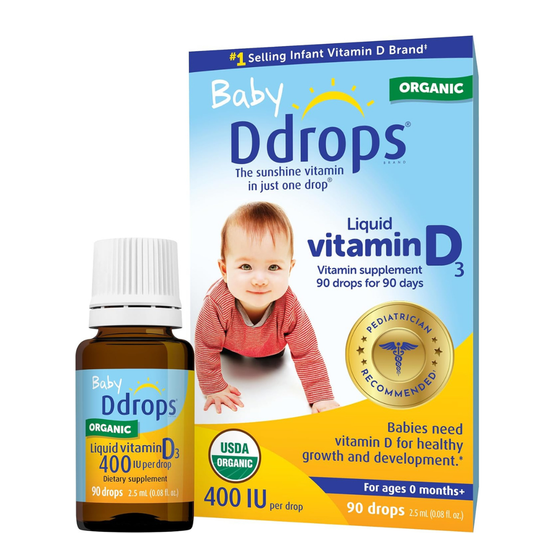 Ddrops Vitaminas para bebé, 400 UI, 90 drops