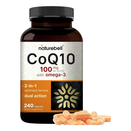 Naturebell - CoQ10 100mg con Omega-3, 240 capsulas