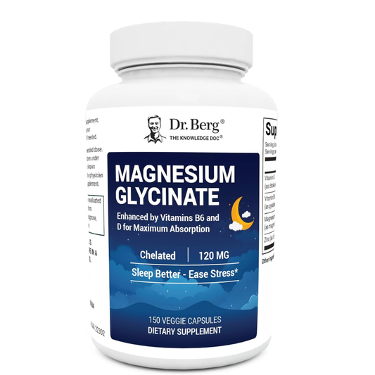 Dr. Berg - Magnesium Glycinate 120 mg,  150 capsulas