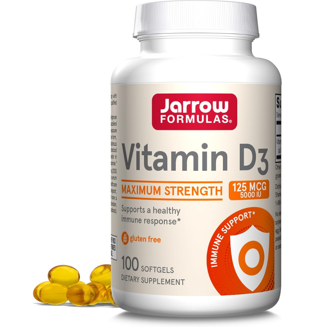 Jarrow Formulas - Vitamina D3 125mcg(5000IU), 100 capsulas