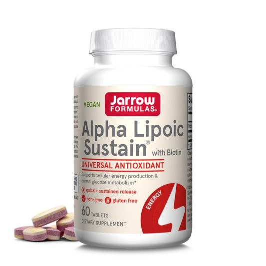Jarrow Formulas - Alpha Lipoic Sustain con biotin, 60 tabletas