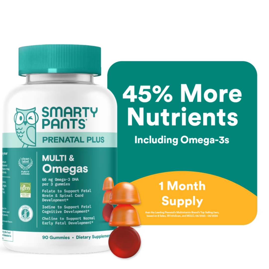 Smarty Pants- Prenetal Plus, Multi & Omegas - 90 gummies