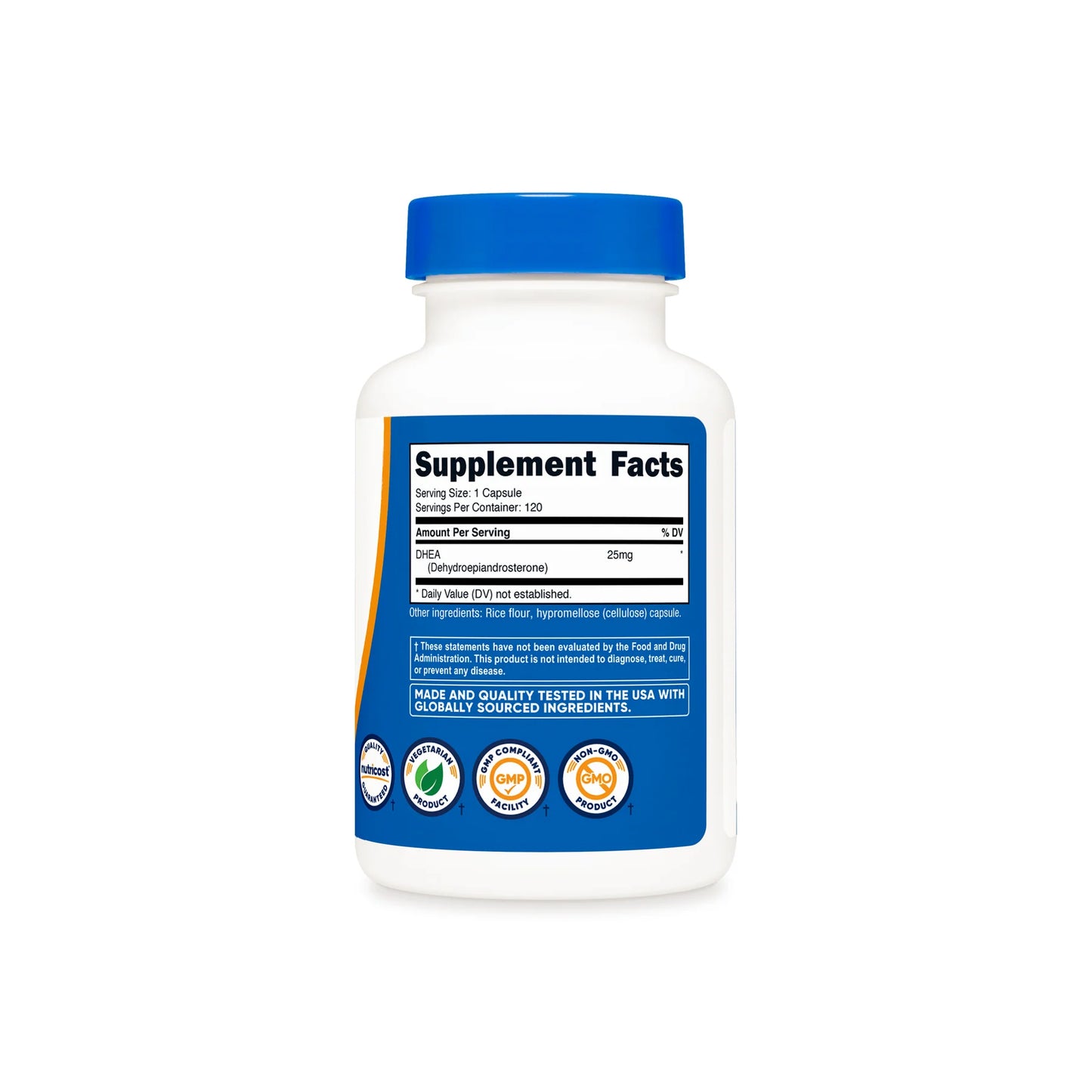 Dhea Nutricost 25mg  120  Capsulas