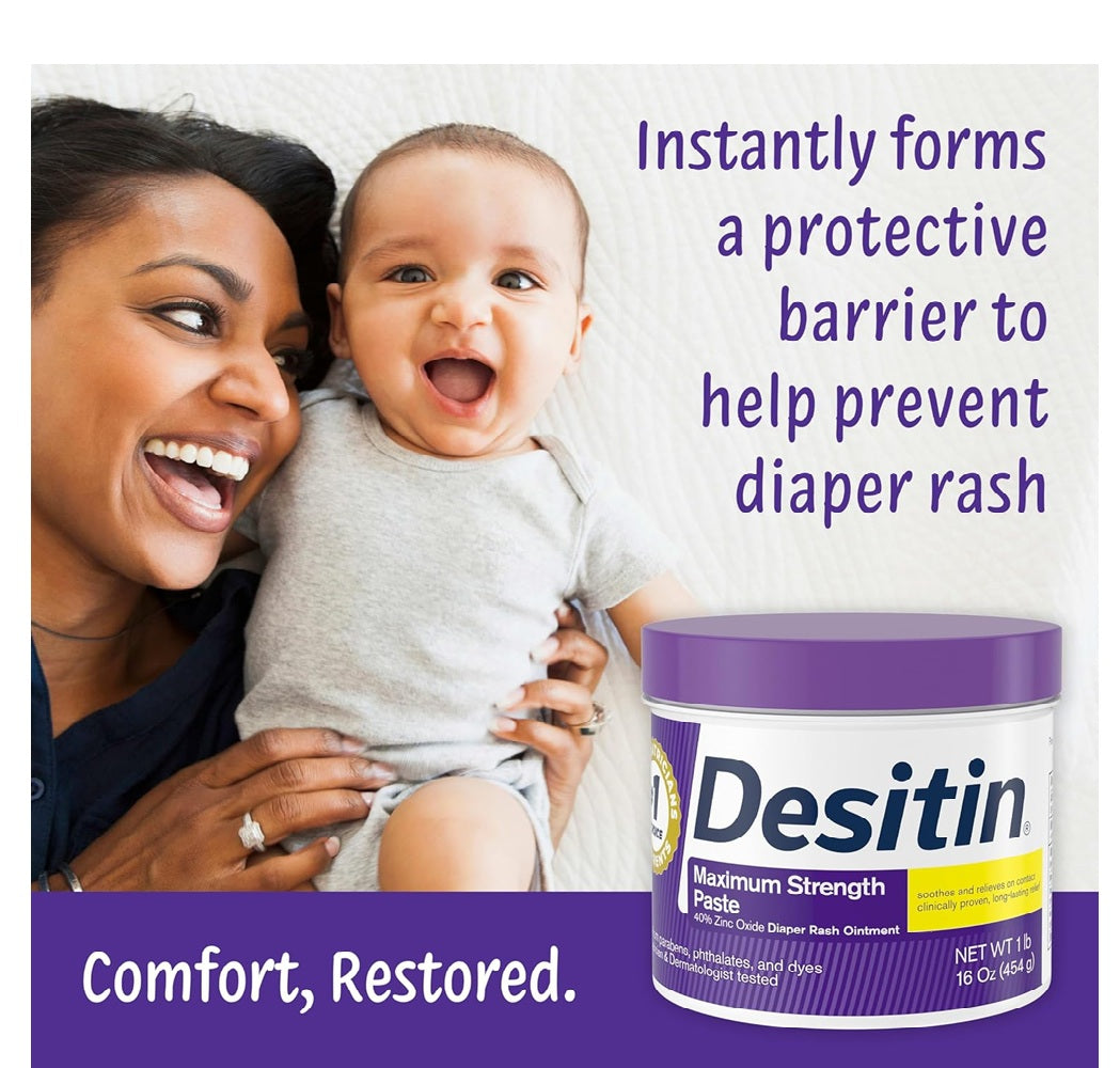 Crema para la dermatitis del pañal Desitin, de fortalecimiento máximo  454gr.