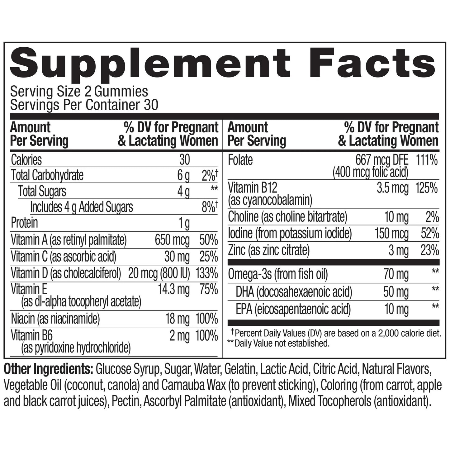 Olly - Prenatal con folic acid + Dha, 60 gummies