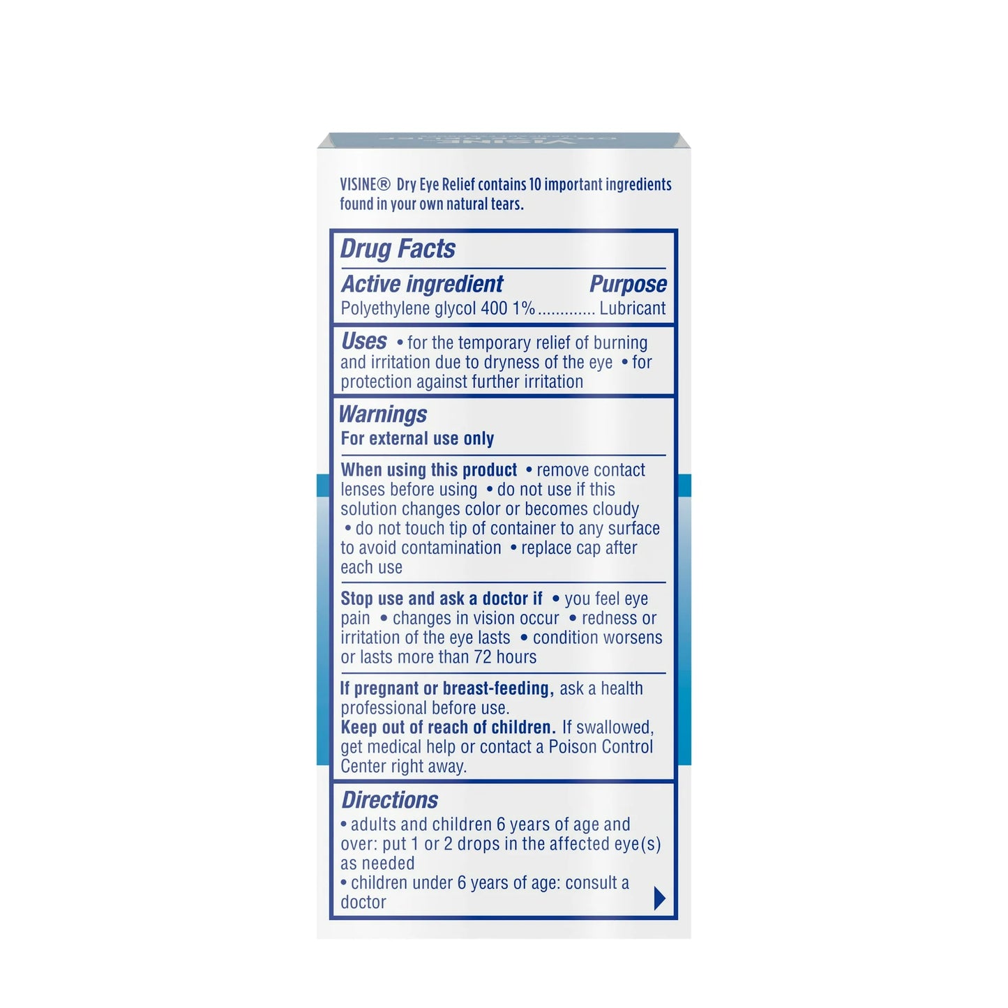 Visine - Gotas Lubricantes para los Ojos Calmantes para Alivio de Ojos Secos, 15ml