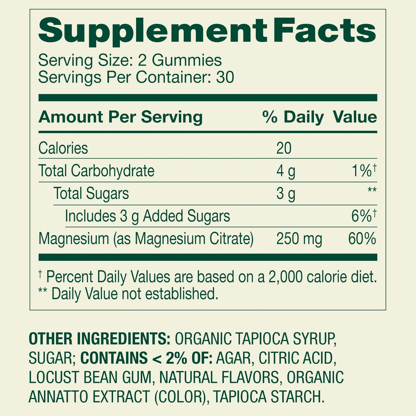 Spring Valley - Magnesio Citrate extra fuerte 250mg, 60 gummies