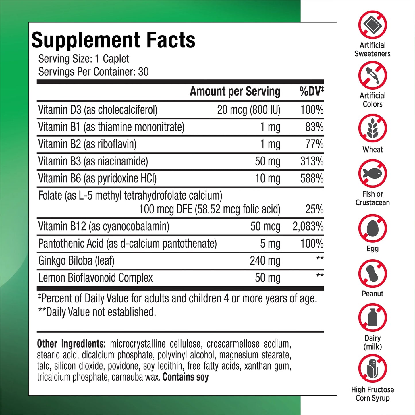 Lipo-Flavonoid Apoyo Avanzado para el Equilibrio con Vitamina D3 para Síntomas Como Vértigo, Mareos y Giro, 30 Tabletas