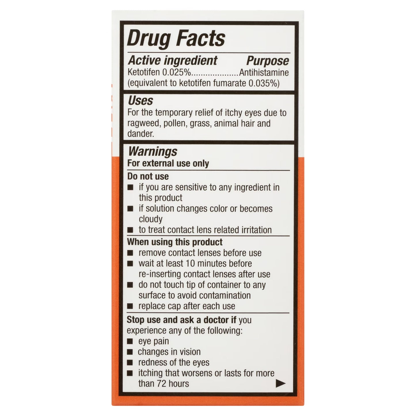 Equate Gotas Oftálmicas Antihistamínicas para Aliviar la Comezón Ocular, 10ml