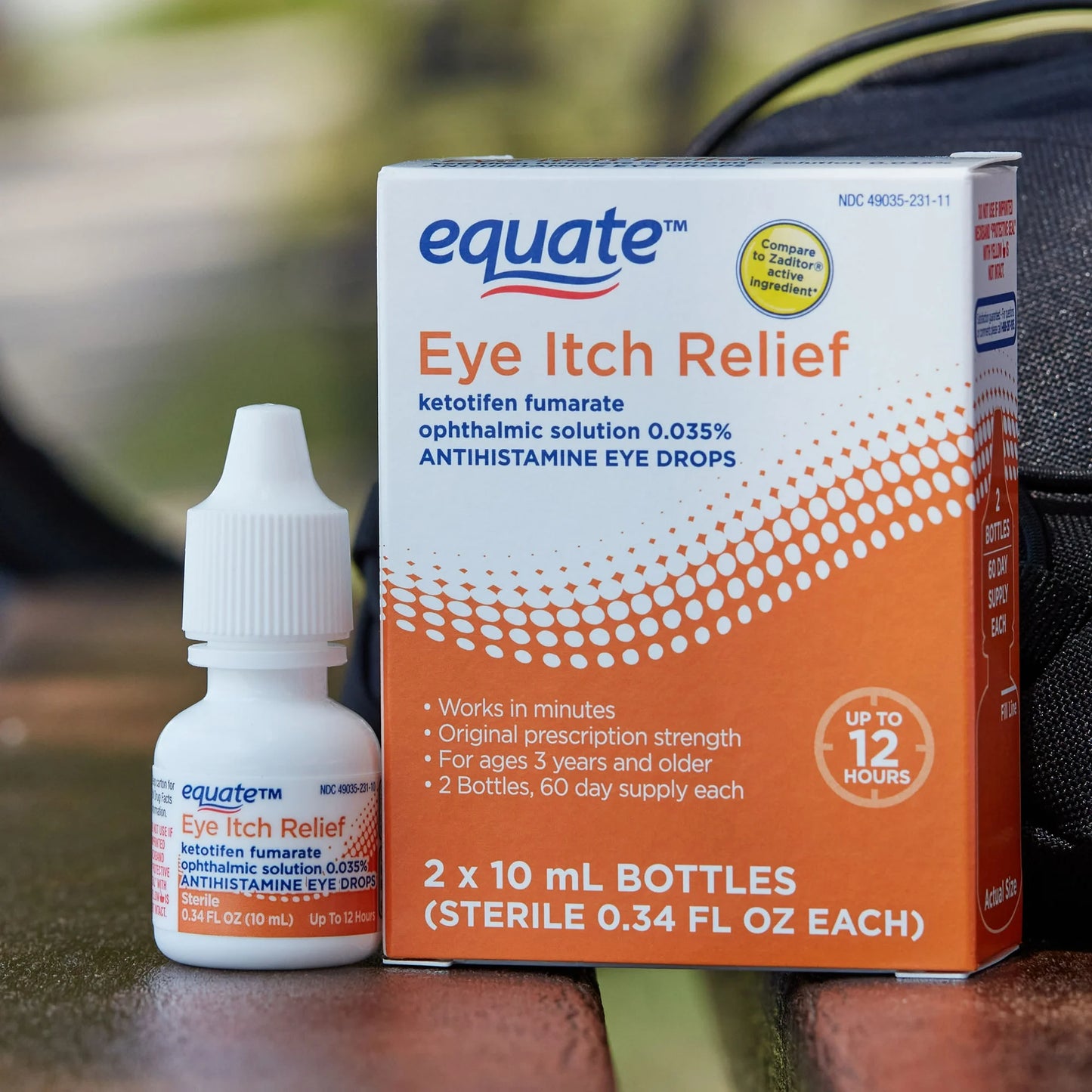 Equate Gotas Oftálmicas Antihistamínicas para Aliviar la Comezón Ocular, 2 Unidades(10 mL)