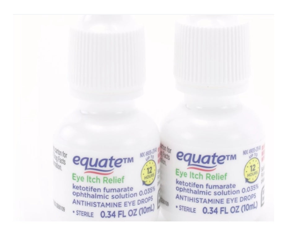 Equate Gotas Oftálmicas Antihistamínicas para Aliviar la Comezón Ocular, 2 Unidades(10 mL)