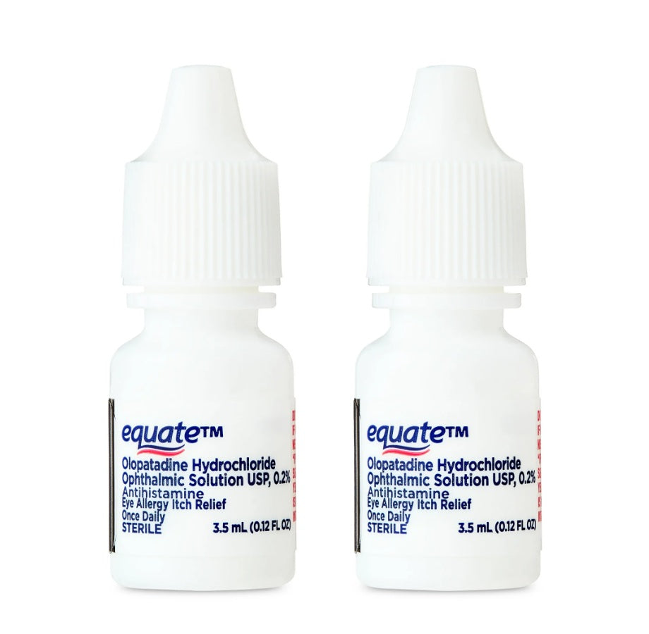 Equate Gotas Oftálmicas Antihistamínicas para Aliviar la Picazón Ocular, Olopatadina HCL 0.2%, 3.5 Ml