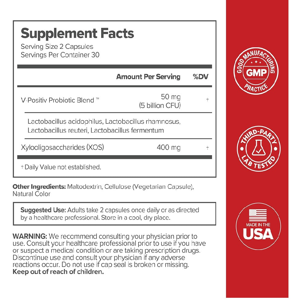 URO Vaginal Probiotics para la salud vaginal de las mujeres, equilibrio del pH, mezcla de prebióticos y probióticos Lactobacillus, promueve el olor y flora vaginal saludable, 60 cápsulas, (1 unidad)